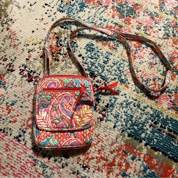 Vera Bradley Mini Hipster Purse Paisley in Paradise Grandmacore Flowercore - Picture 1 of 9